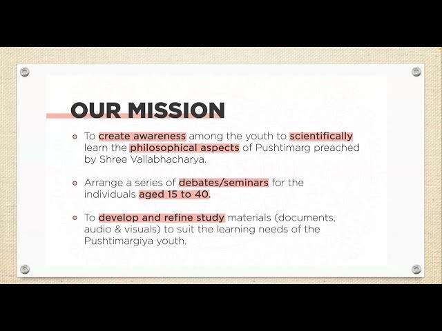 1. Pushti youth learning series - Intro