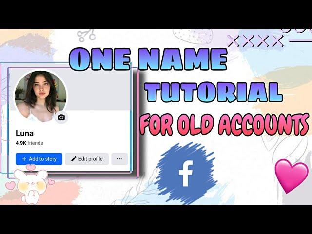 How to ONE NAME OLD ACCOUNTS on facebook 2024 tutorial