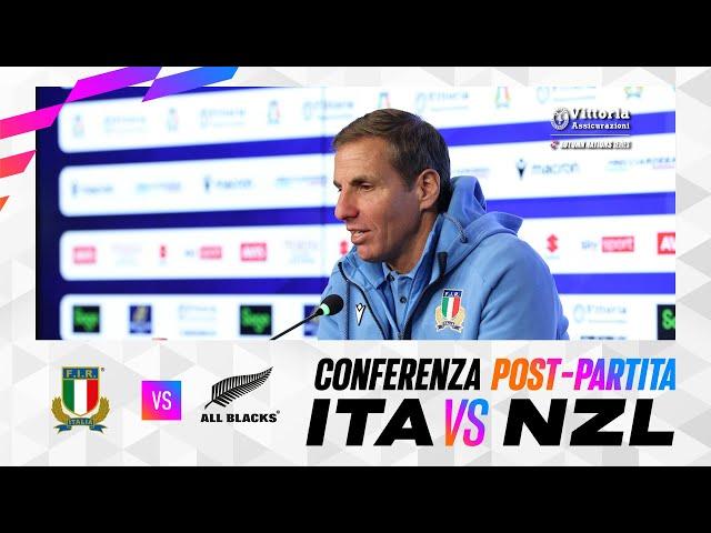 Vittoria Assicurazioni Autumn Nations Series, ITAvNZL: conferenza stampa post match