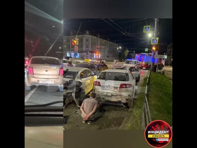 ️11.06.2025 ДТП в результате погони за бухим водителем на перекрёстке ул. Удмуртская и Советская.