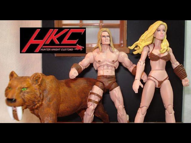 marvel universe custom KA-ZAR SHANNA & ZABU the savage land action figure review