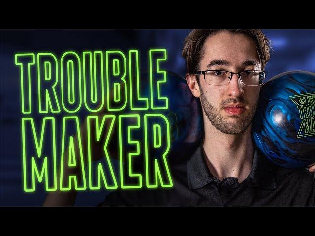 FIRST BALL EVER For 2 Handed Bowlers! DV8 Trouble Maker Ball Review