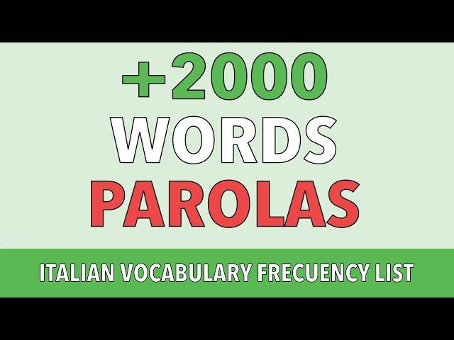 2000+ WORDS with Translations | Practice Italian Pronunciation with Most Used Italian Vocabulary