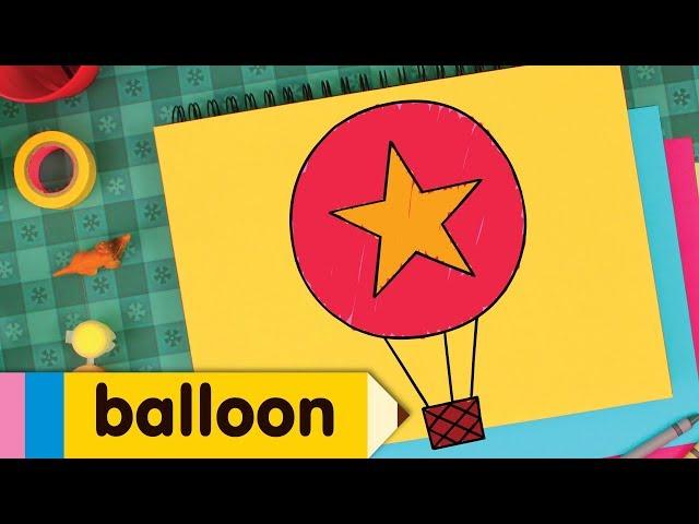 How To Draw A Hot Air Balloon | Simple Drawing Lesson for Kids | Step By Step