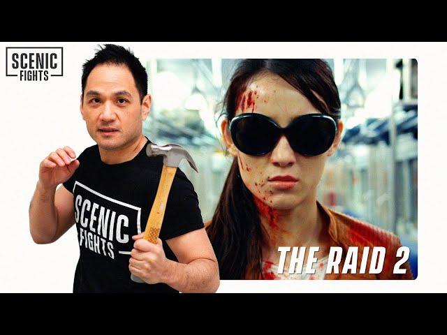 Kali Martial Arts Expert Breaks Down The Raid 2 Hammer Girl Scene with Julie Estelle | Scenic Fights