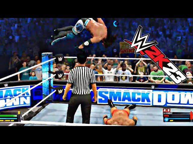 WWE 2K23 - Aj Styles vs LA Knight Match on Smackdown Hindi Commentary (WWE 2K23 Gameplay)