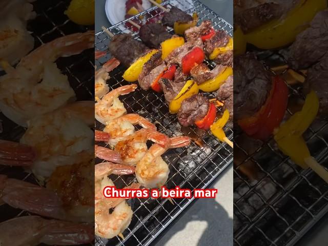 Churrasco a beira mar no japso#shorts