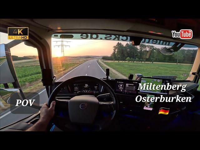 POV / ASMR Truck driving Miltenberg - Osterburken 4K