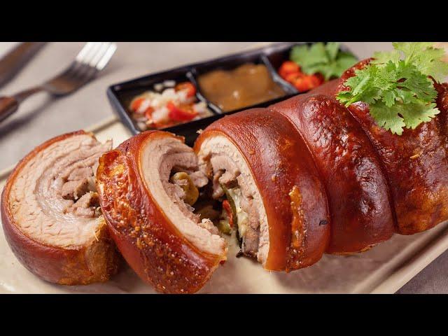 How to make Filipino Lechon at home? Philippines Roasted Pork Belly in an oven