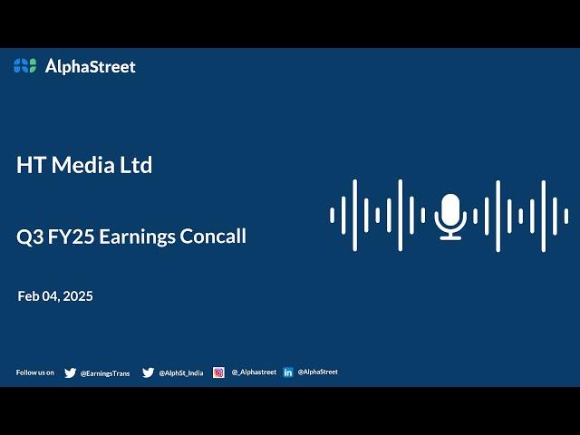 HT Media Ltd Q3 FY2024-25 Earnings Conference Call