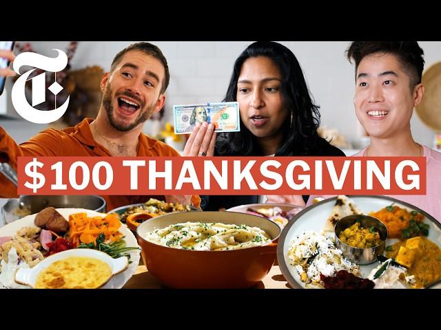 3 Pro Cooks Make Thanksgiving for Under $100 | NYT Cooking