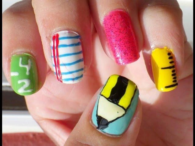 Uñas colegio - school nails