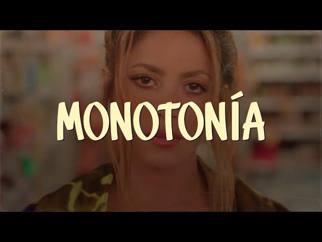 Shakira, Ozuna - Monotonía (Video Letra/Lyrics)