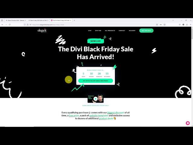 Divi Theme Black Friday Sale for WordPress