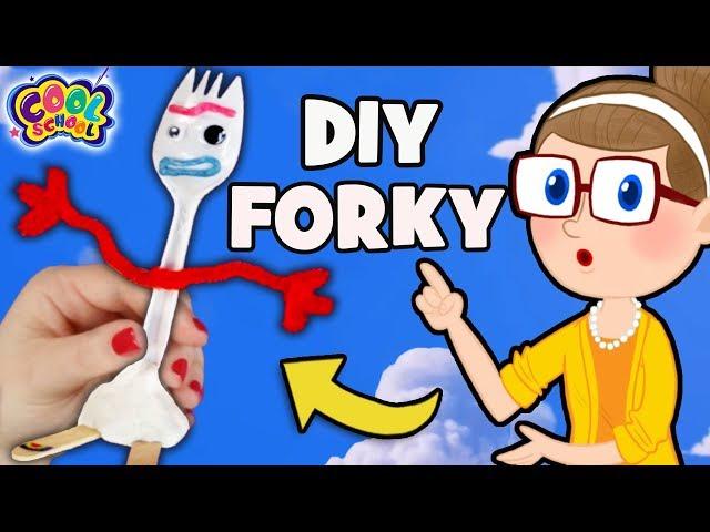 Toy Story 4 DIY Forky!  Crafty Carol Crafts for Kids  Cool School