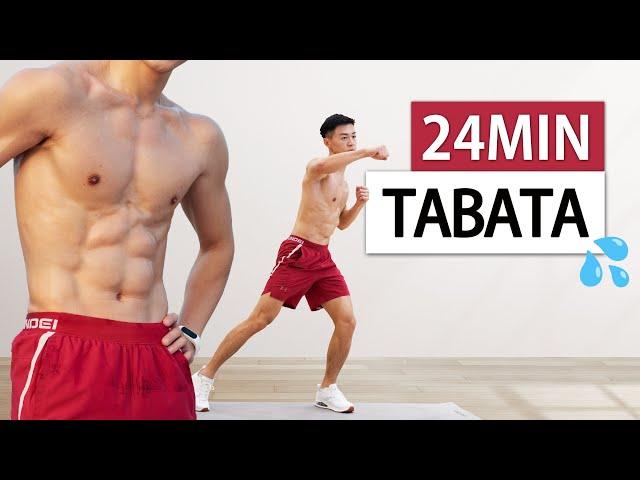 爆汗挑戰 24分鐘快速燃脂Tabata、告別大肚腩 | 24 MIN FAT BURN TABATA HIIT WORKOUT