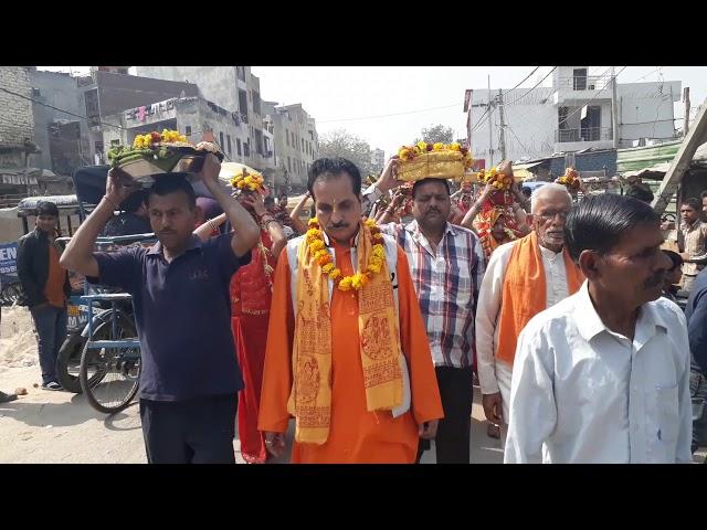 Bhagwat kalash yatra at Mandawali In Delhi