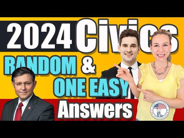 2008 version 100 Civics Questions and answers in RANDOM Order & SIMPLEST ANSWERS | Officer James