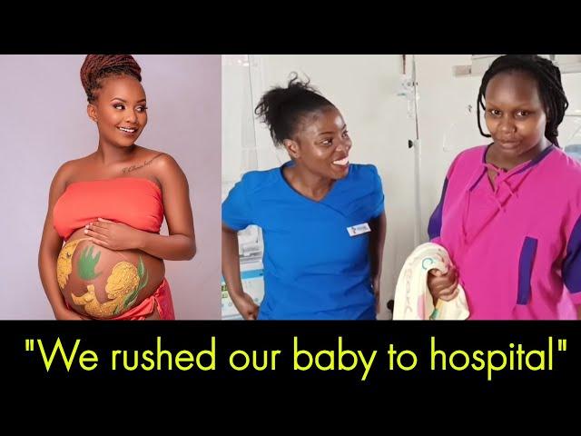 "Poleni Sana" Georgina Njenga And Baha Rush Their Baby To Hospital Few Days After Birth!