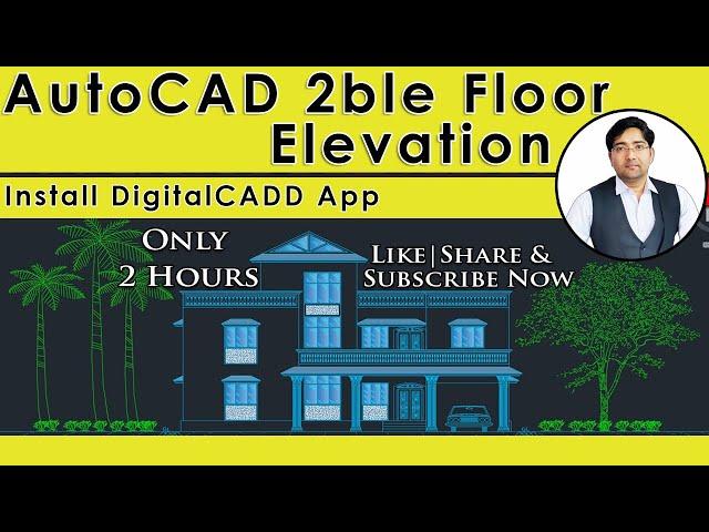 [COMPLETE] Elevation In AutoCAD | In Hindi | AutoCAD Tutorial for Beginners | Digital CADD Solutions