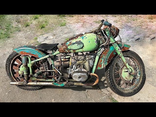 Restoration Heavy Abandoned Chopper from 1950s | Rusty Huge Old 750cc Motorcycle Repairing