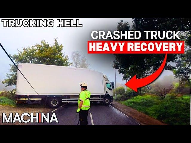 A Stuck Crashed Truck Heavy Recovery | Trucking Hell | S6E17 | @Machina_Official