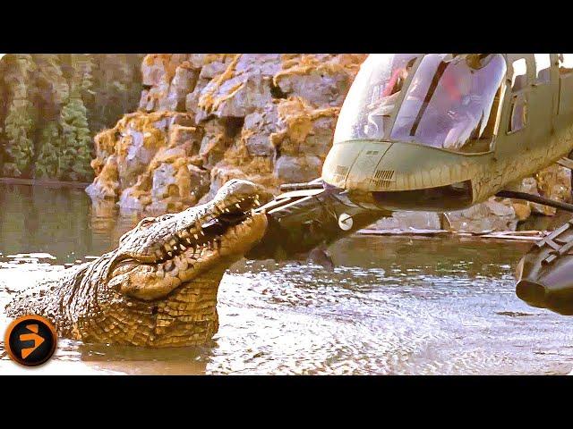 Crocodile vs Helicopter Scene | LAKE PLACID | Bill Pullman, Brendan Gleeson