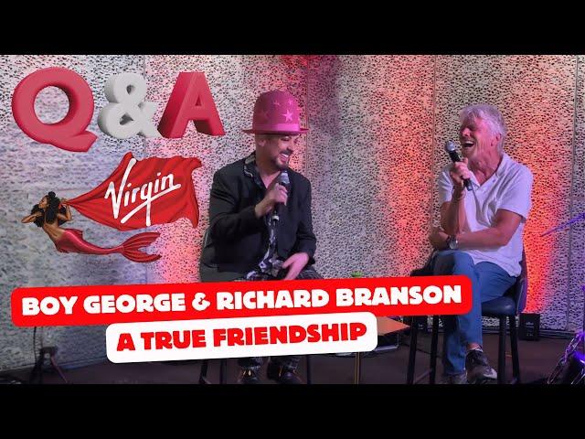 Love & Friendship - Boy George and Richard Branson #virginvoyages #valiantlady