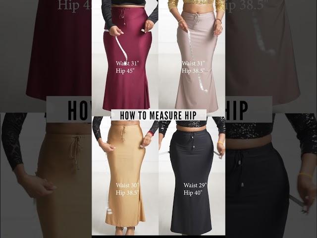 How To Measure Waist & Hip | shapewear for saree | saree underskirt | easy saree draping | #shorts