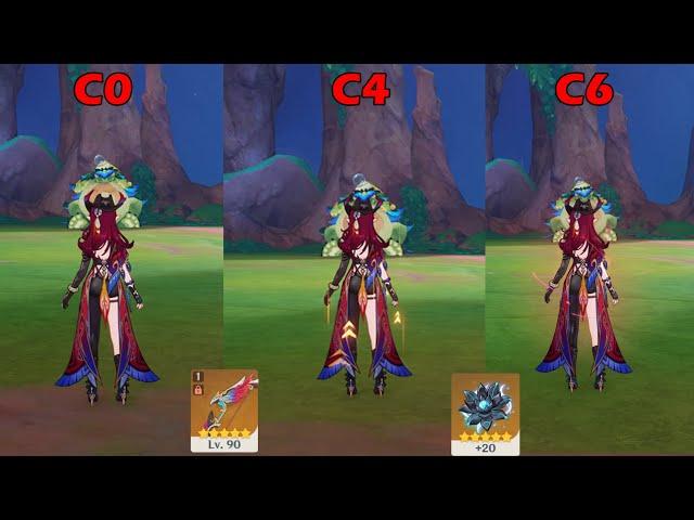 CHASCA C0 ~ C6 COMPARSION | GENSHIN IMPACT