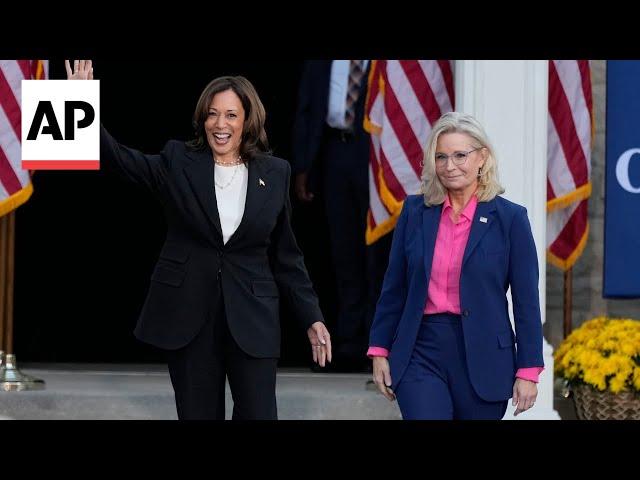 Kamala Harris campaigns with Liz Cheney in Wisconsin