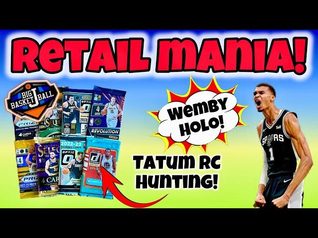 *RETAIL MANIA!* Ripping 30+ Panini NBA Basketball Packs  Tatum RC Hunting + Wemby Holo!