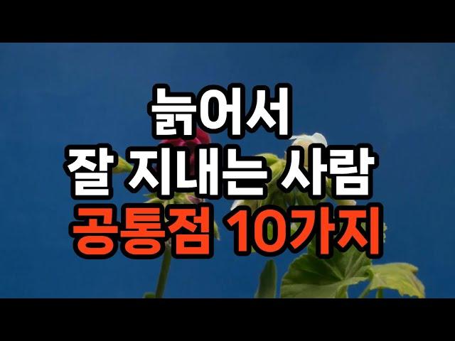 늙어서 잘 지내는 사람 공통점 10가지 #노후준비 #자기계발 #100세시대