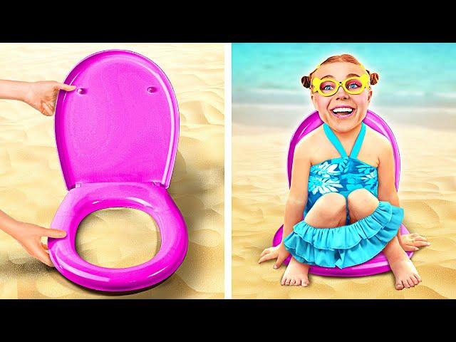 Best SUMMER 2023 GADGETS! ️ Last Summer Day VACATION HACKS from RICH vs BROKE by Double Jam