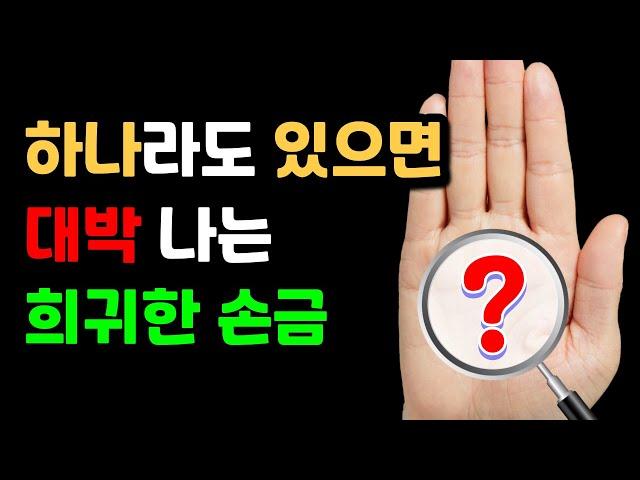 이 손금 하나라도 있으면 대박납니다! 반드시 큰 돈 들어오는 희귀손금 14가지