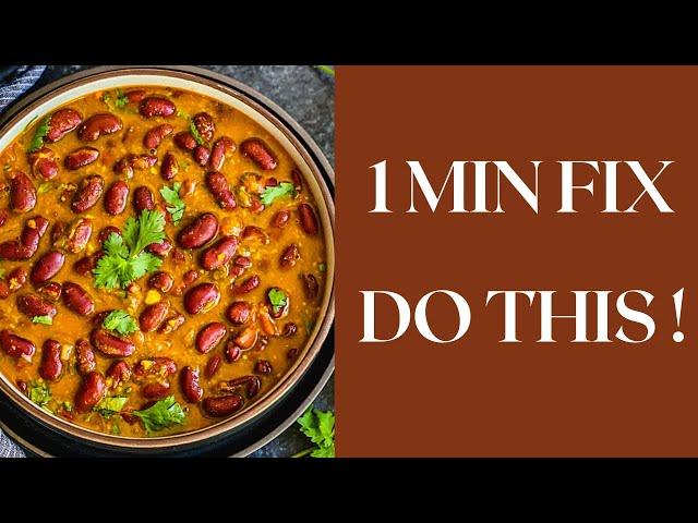 Chef on How to Reduce Spice in Rajma
