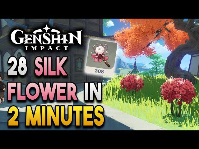Silk Flower Locations - Fast and Efficient - Ascension Materials -【Genshin Impact】
