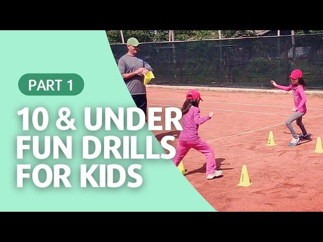 Fun Tennis Drills for Kids (Uncut Lesson) - Part 1