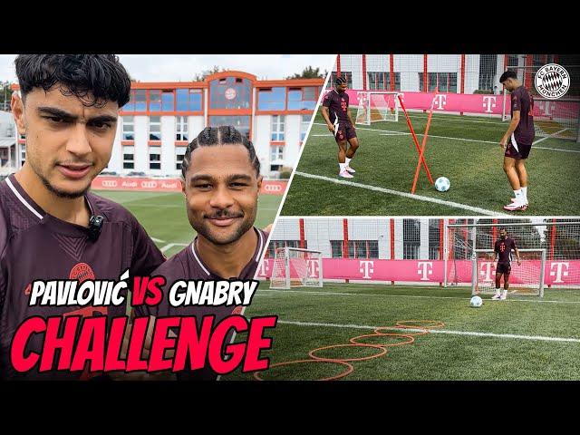 Who will win the passing battle? | Gnabry  Pavlović - Passing Challenge