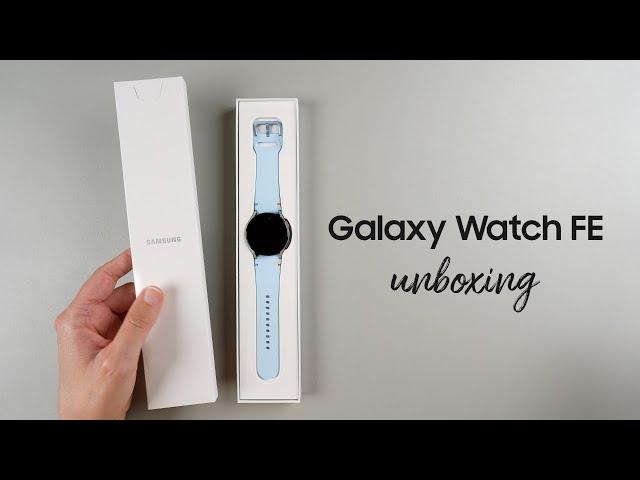 Samsung Galaxy Watch FE Unboxing (Silver Case + Blue Band)