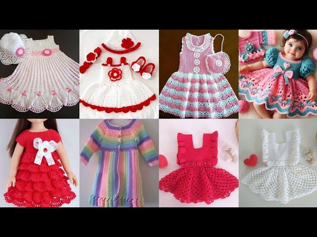 Crochet HandMade Frocks New Design Ideas For Baby Girl||Crochet Infant Dress