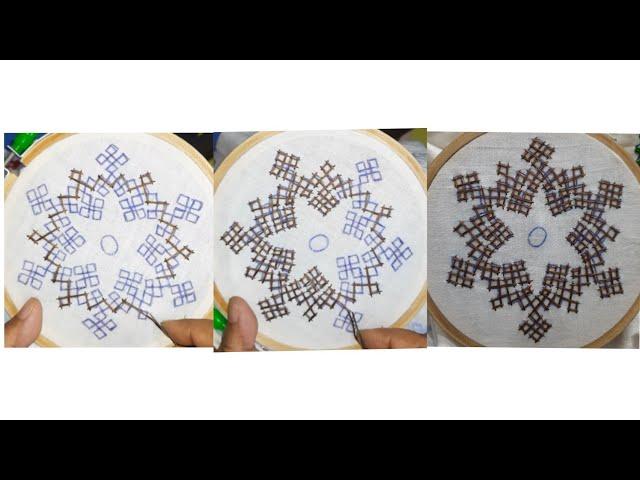 Kutch /Sindhi Gujrati Beautiful Round Motif Graph Making part 2