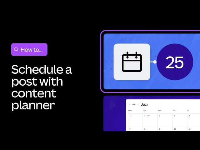 How to schedule a post with Canva’s Content Planner | Canva Pro