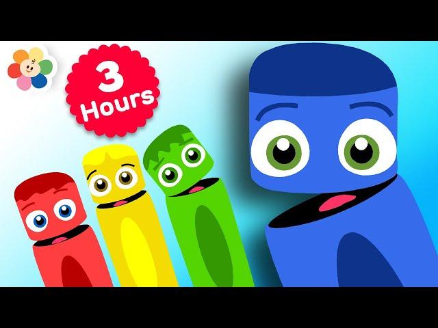 Learn Colors for Babies w Color Crew | 3 Hours Compilation | Educational Learning Video for Toddlers