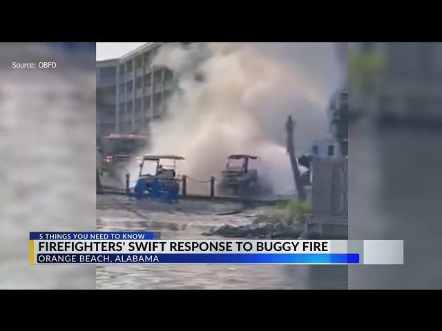 Buggy fire in Orange Beach