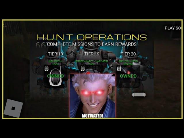 Finishing Hunt Operation Pass In 1 Day | Roblox Survive The Night - Hunt Mode