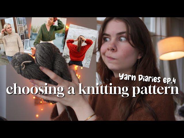 Choosing the Perfect Pattern for My Handspun Yarn & Swatch Knitting!  The Yarn Diaries ep. 04 