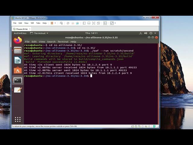 7. The Second Code in NS3- Creating a LAN Topology in Networks Simulator 3 (NS3)-Two networks in NS3