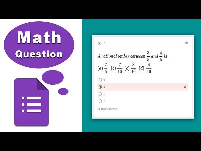 How to make Mathematics Question Paper in Google forms