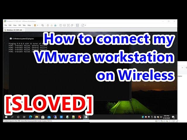 How to connect internet on VMware workstation using wireless #internetVMWare